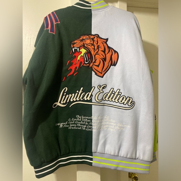 MENS VINTAGE STYLE VARSITY JACKET - Picture 5 of 7